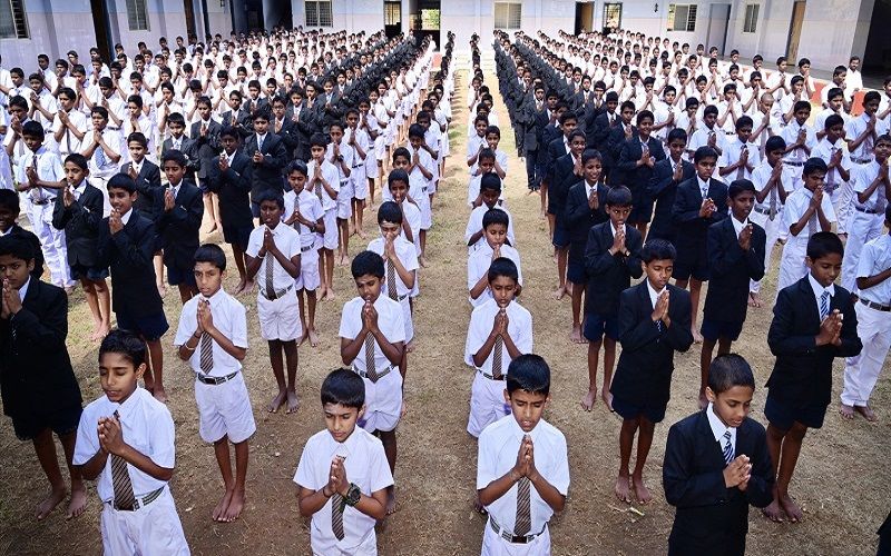 Campus view of Sri Ramakrishna International Residential School, M.L. Halli, Sagar