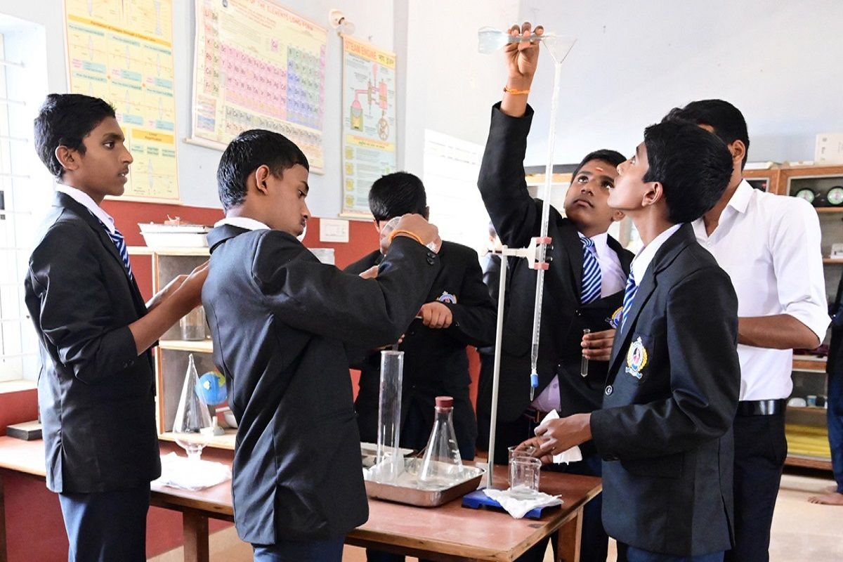 Computer laboratory at Sri Ramakrishna International Residential School, Shivamogga