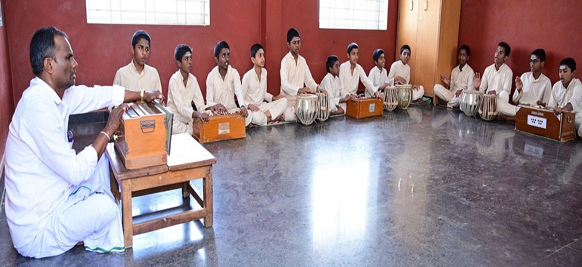 Music class in progress at Sri Ramakrishna International Residential School, Sagar