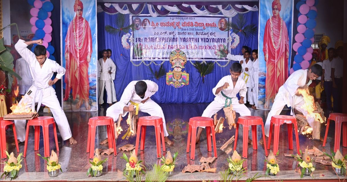 Physical and intellectual education at our residential school in Sagar, Shivamogga district